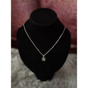 Elegant Silver Initial Pendant Necklace